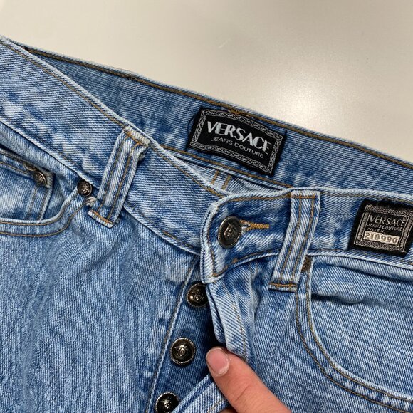 Versace Jeans Couture Slim Straight Light Wash Jeans mens size 29x31.5 - Picture 5 of 11